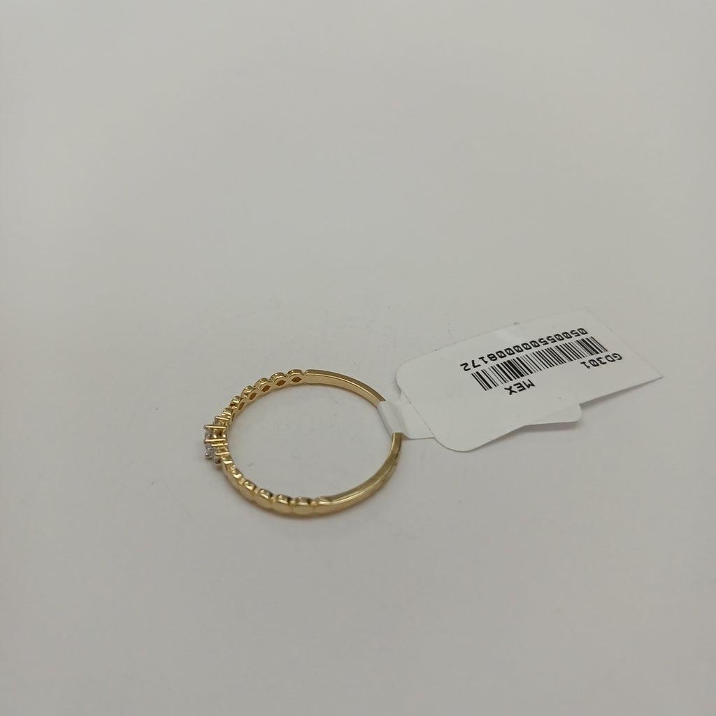 ANILLO ANILLITO C CIRCONIAS 14K 8 TALLA 1 GR (NUEVO)
