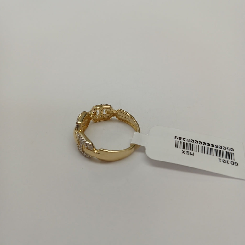 ANILLO ANILLITO C CIRCONIAS 14K 8 TALLA 2.7 GR (NUEVO)