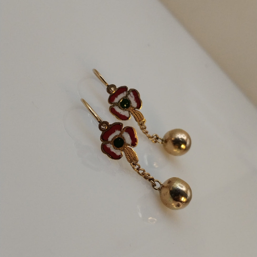 ARETES PAR ORO 8 K 3.2 GRMS (SEMINUEVO)