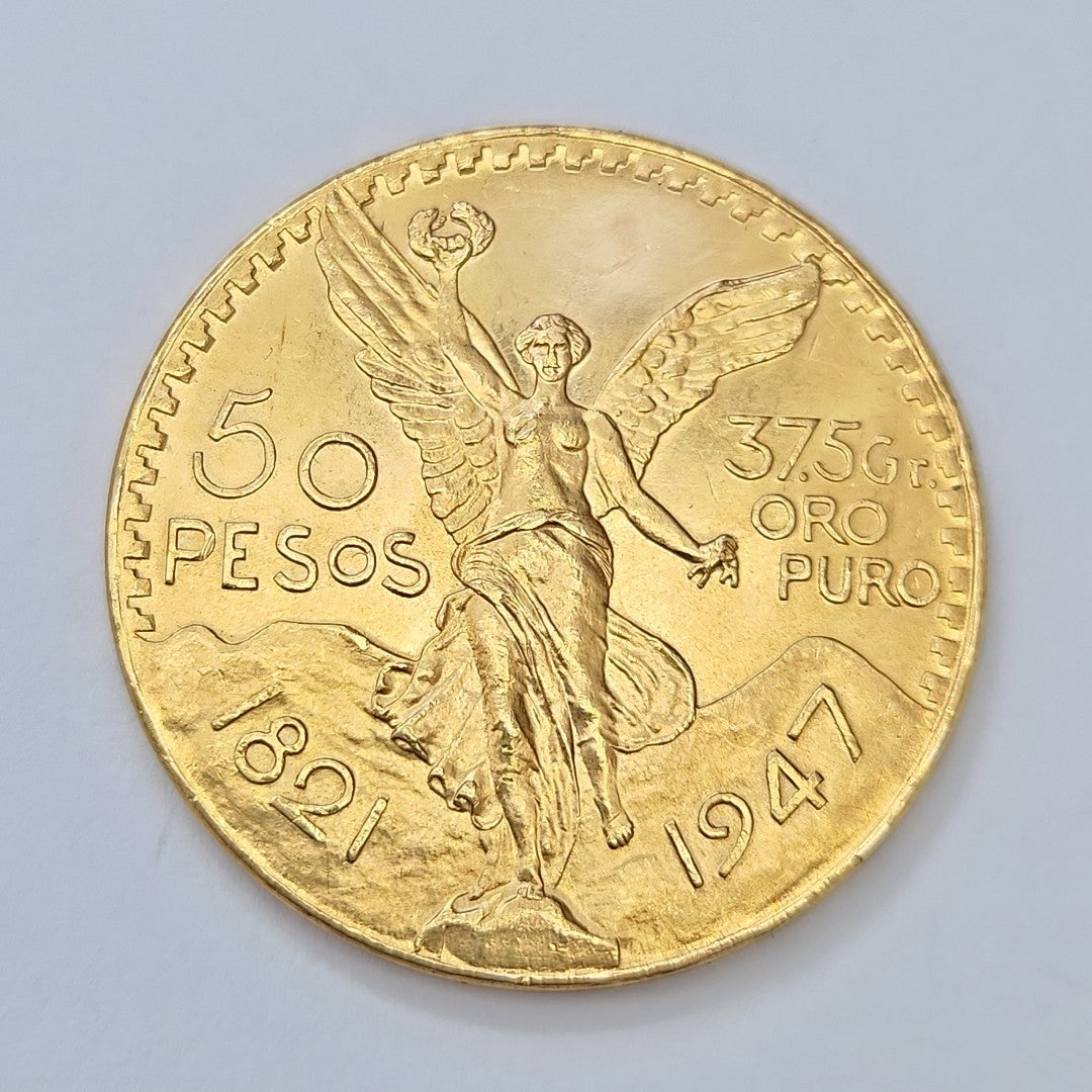K1 41,60 GRMS 21 K IDENTIFICACIÓN MONEDA NOMINATIVA MONEDAS PESOS 50 PESOS (SEMINUEVO)
