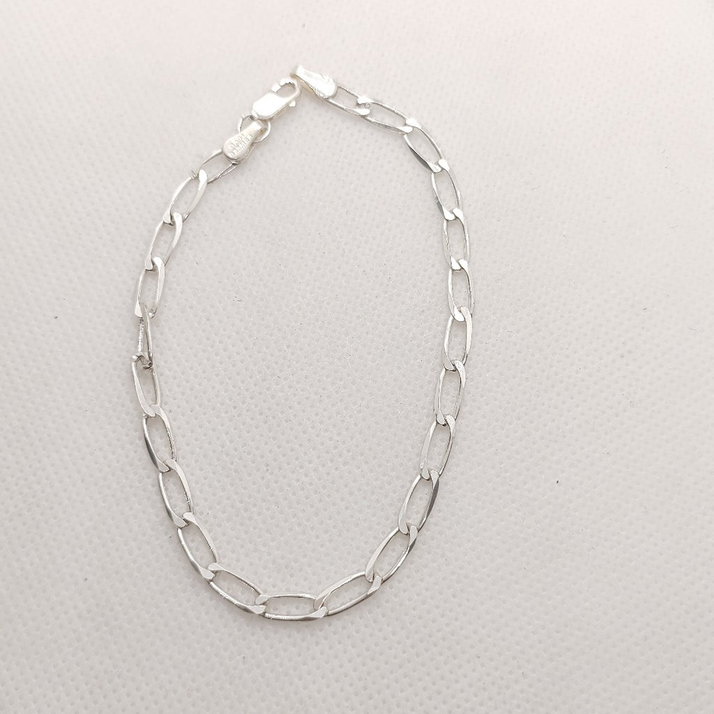 PULSERA TEJIDO ESLABONES PLATA .925 21 CM 4 GR (NUEVO)