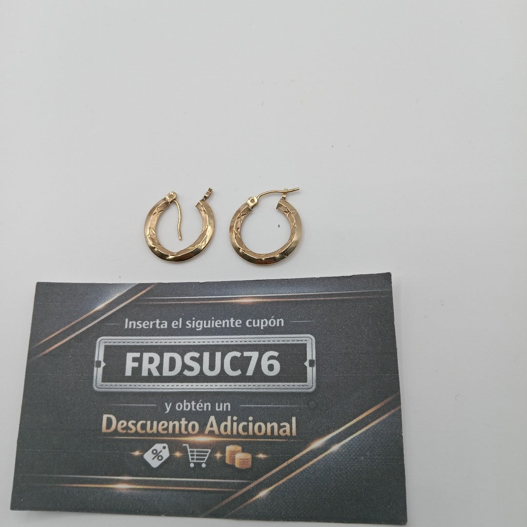 ARRACADAS PAR ORO 14 K 1,00 GRMS (SEMINUEVO)