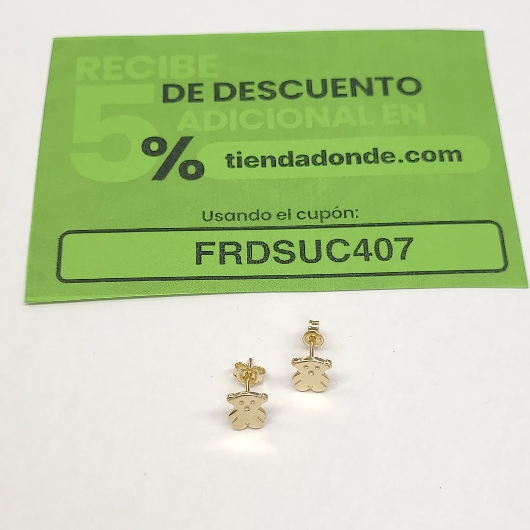 BROQUELES ORO 14K 1 (NUEVO)