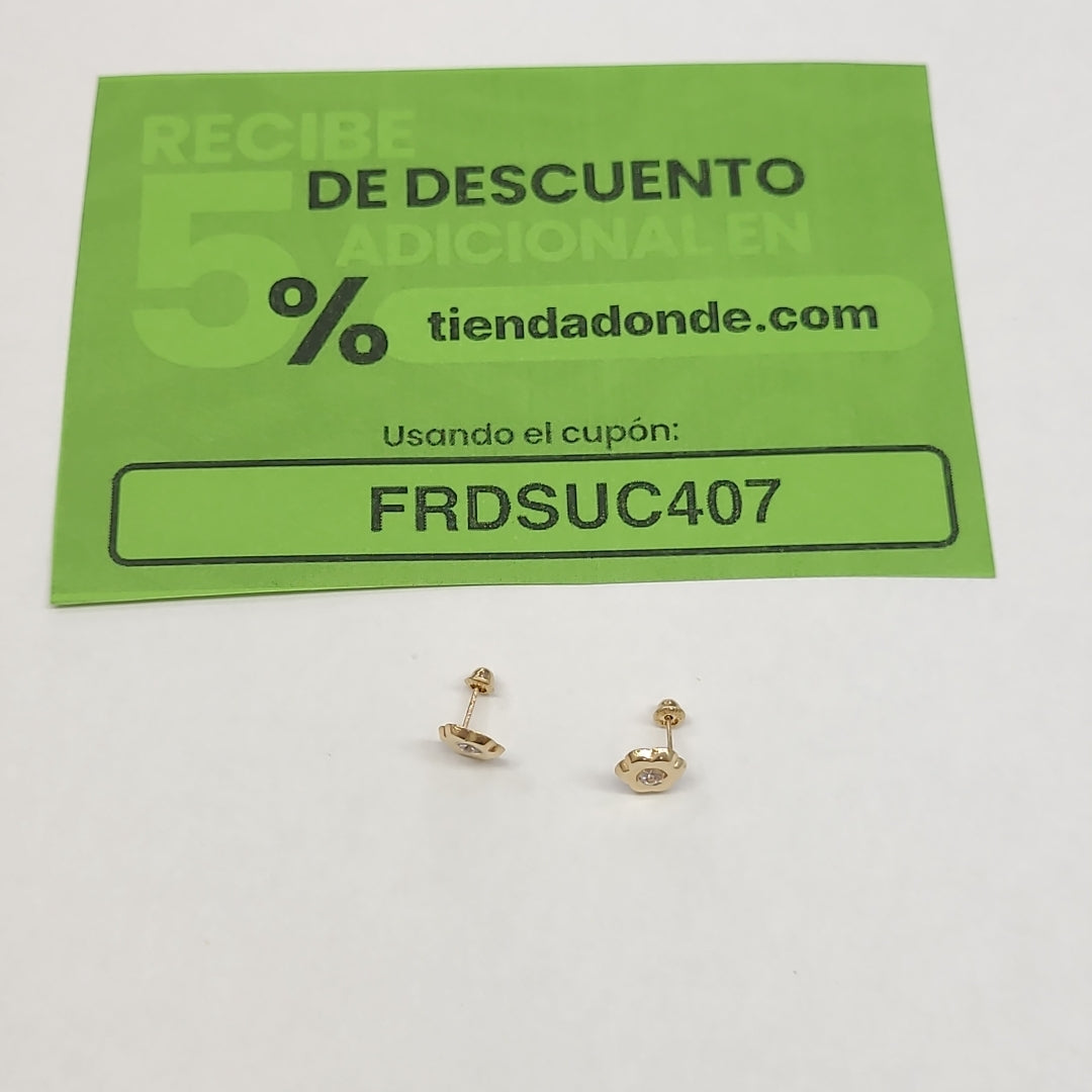 BROQUELES BROQUEL FIG FLOR C CIRCONIA 14K 0.2581 GR (NUEVO)