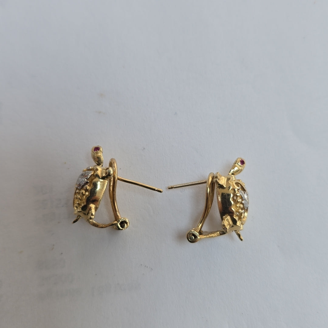 ARETES PAR ORO 10 K 5,10 GRMS (SEMINUEVO)