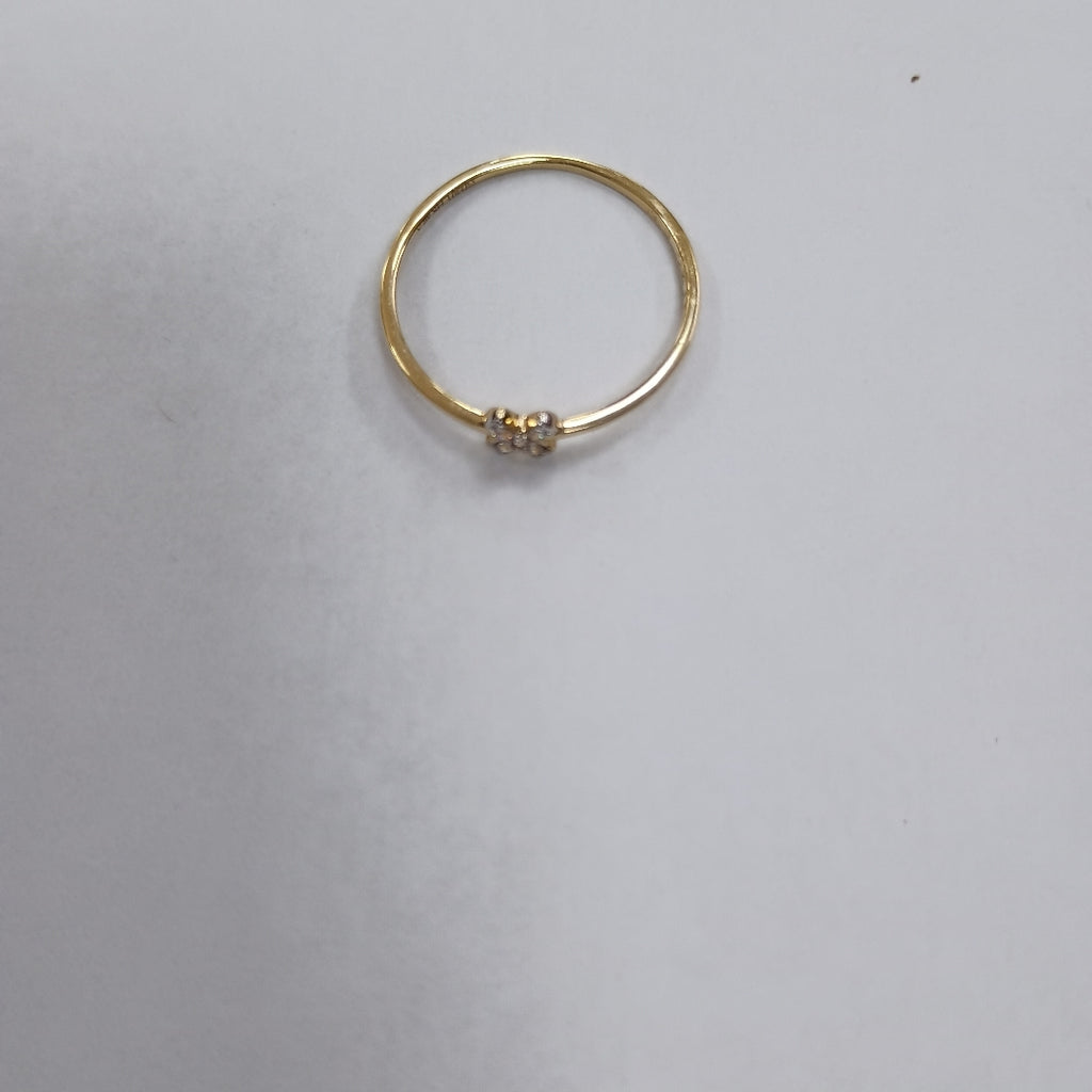 ANILLO ANILLITO C CIRCONIAS 14K 7 TALLA 0.7 GR (NUEVO)