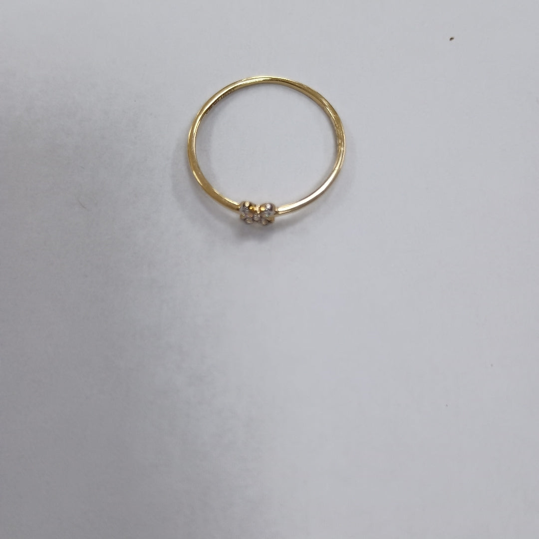 ANILLO ANILLITO C CIRCONIAS 14K 7 TALLA 0.7 GR (NUEVO)