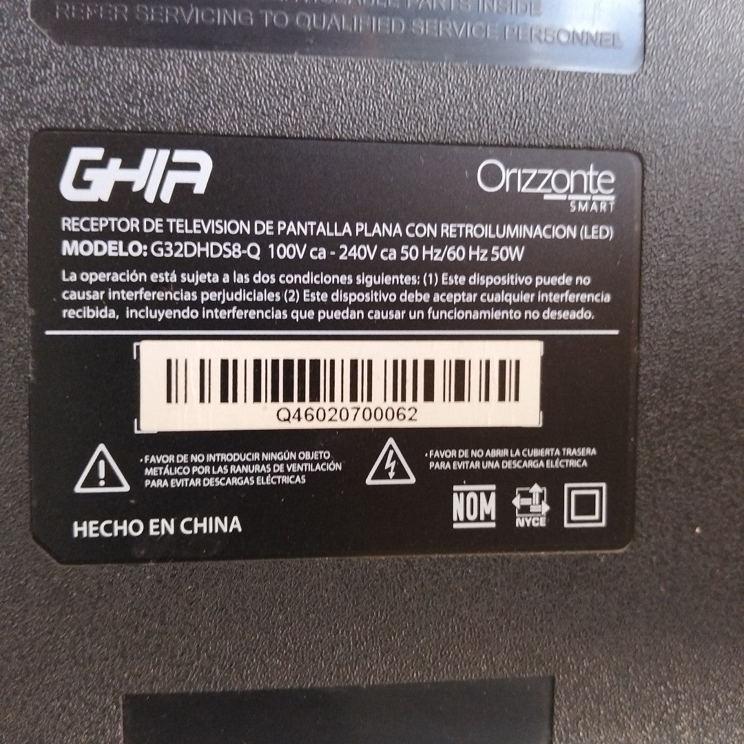 PANTALLA GHIA G32DHDS8-Q 32" LED HD (SEMINUEVO)