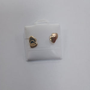 BROQUELES BROQUEL CORAZON DOBLE 14K 0.2171 GR (NUEVO)