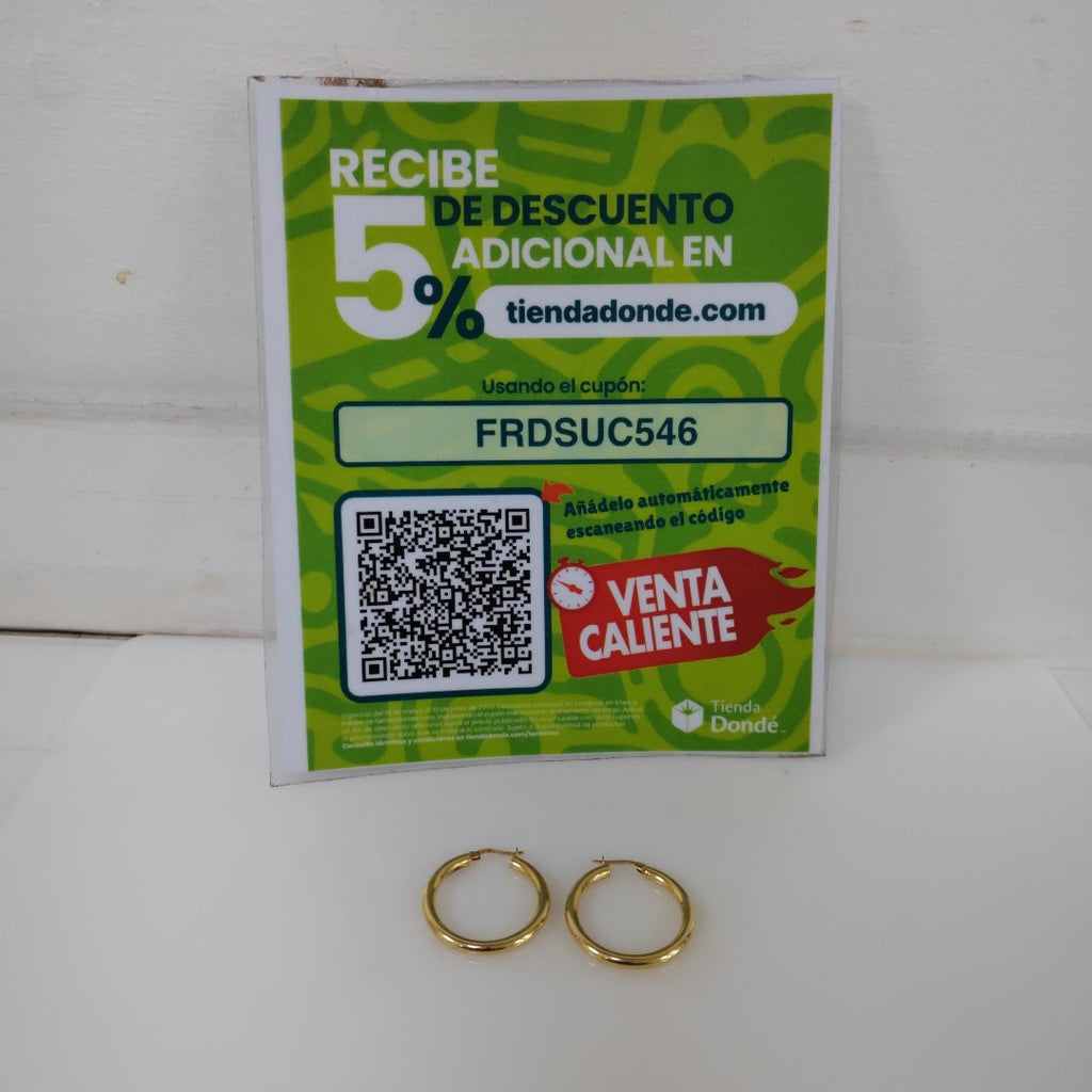 ARRACADAS PAR ORO 14 K 3.9 GRMS (SEMINUEVO)