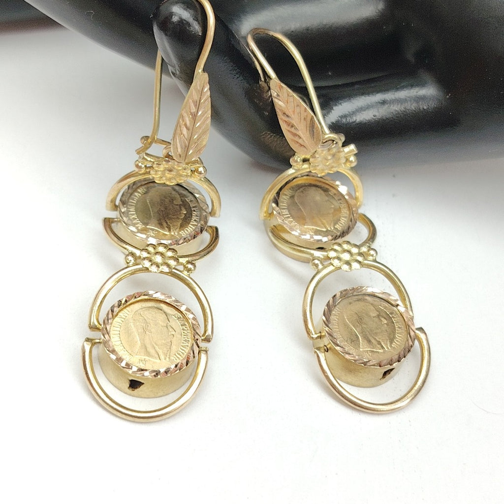K1 9.7 GRMS 10 K IDENTIFICACIÓN ARETES PAR TEJIDO HECHURA ESPECIAL MA (SEMINUEVO)