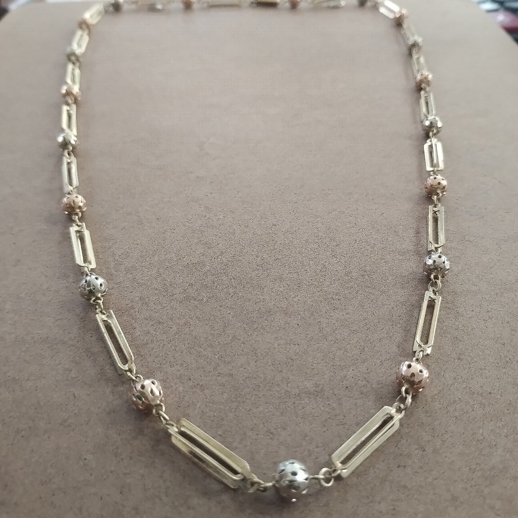COLLAR ORO, ORO COMBINADO 14 K 19.9 GRMS (SEMINUEVO)