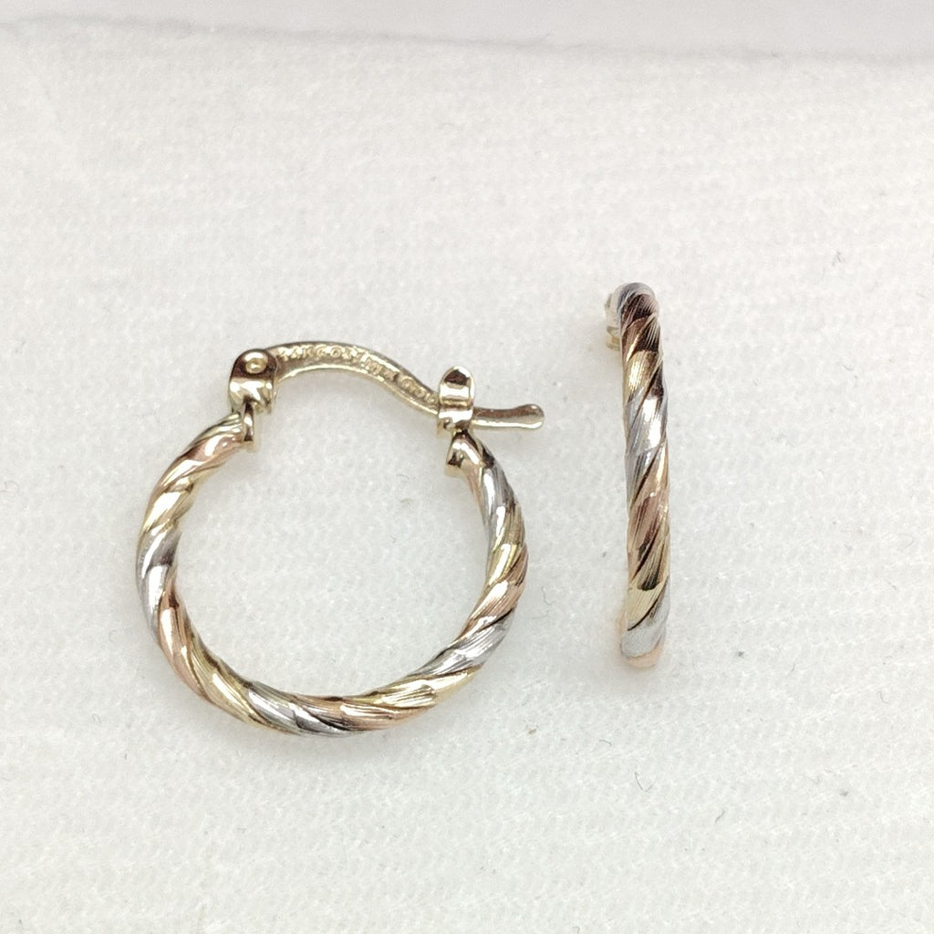 ARETES ARRACADAS COMBINADAS 14K 2.1 GR (NUEVO)