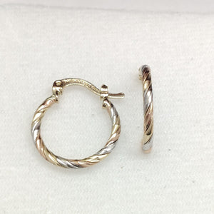 ARETES ARRACADAS COMBINADAS 14K 2.1 GR (NUEVO)