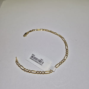 PULSERAS 3X1 DIAMANTADA ORO 14K 18 CM 3 GR (NUEVO)