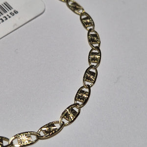 PULSERAS GUCHI ORO 14K 18 CM 2.8 GR (NUEVO)