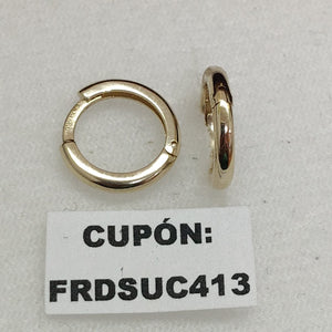 ARETES ARRACADAS LISAS 10K 1.1 GR (NUEVO)