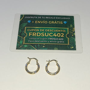 ARETES ARRACADAS COMBINADAS 14K 1.6 GR (NUEVO)