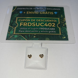 BROQUELES BROQUEL FIG CORAZON LISO 14K 0.1987 GR (NUEVO)
