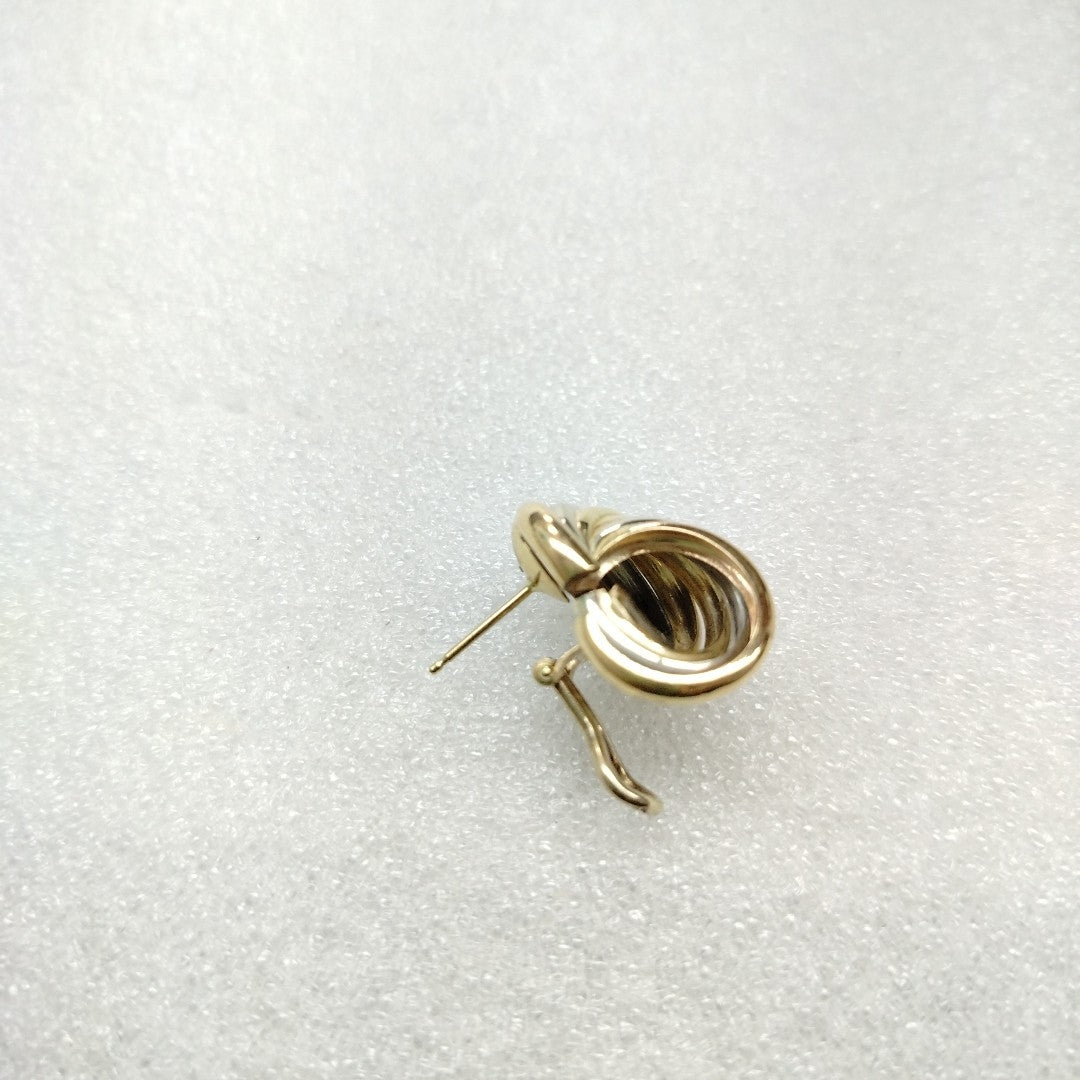 ARETES PAR ORO COMBINADO 10 K 7,80 GRMS (SEMINUEVO)