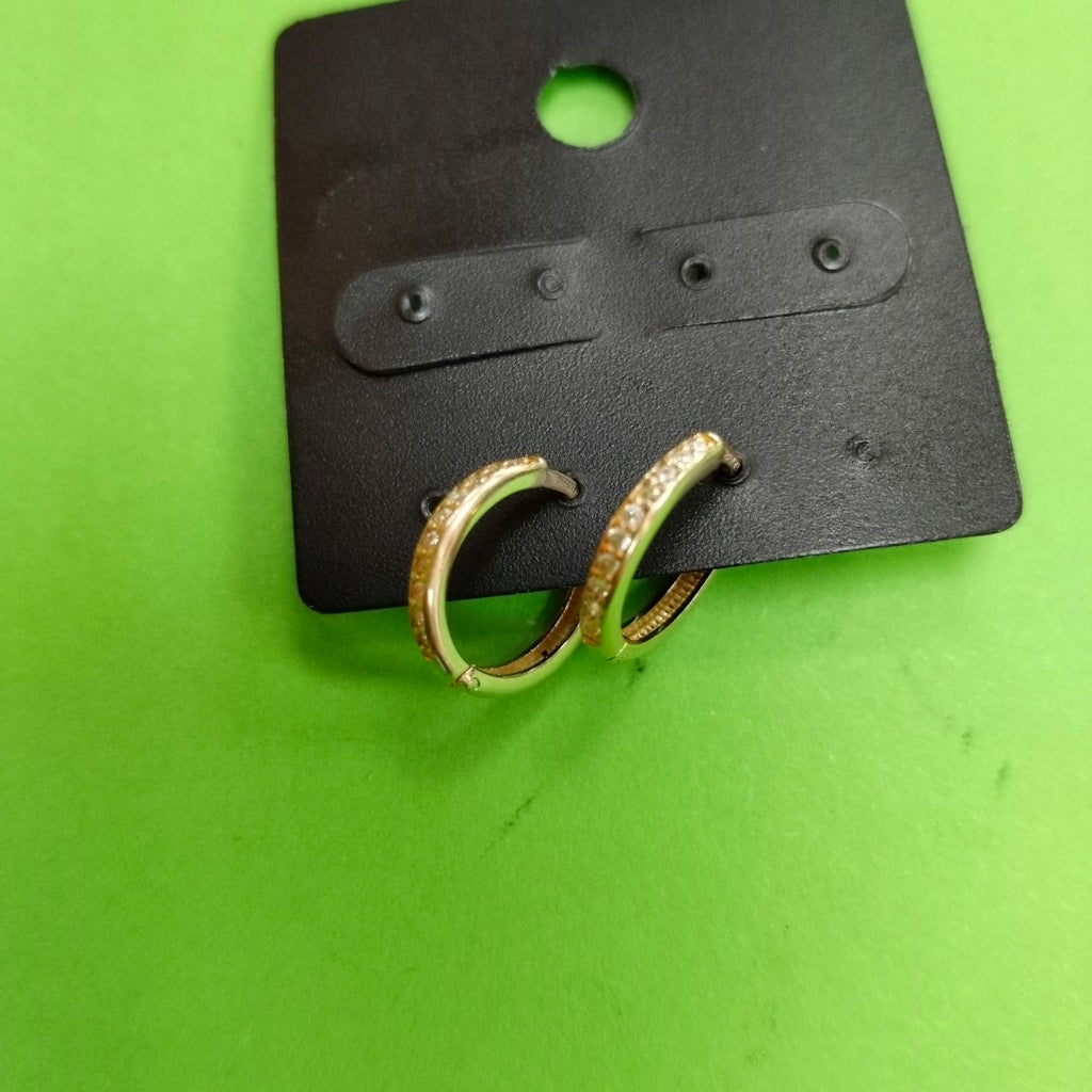 ARETES HUGGIES C CIRCONIA 14K 1.6 GR (NUEVO)