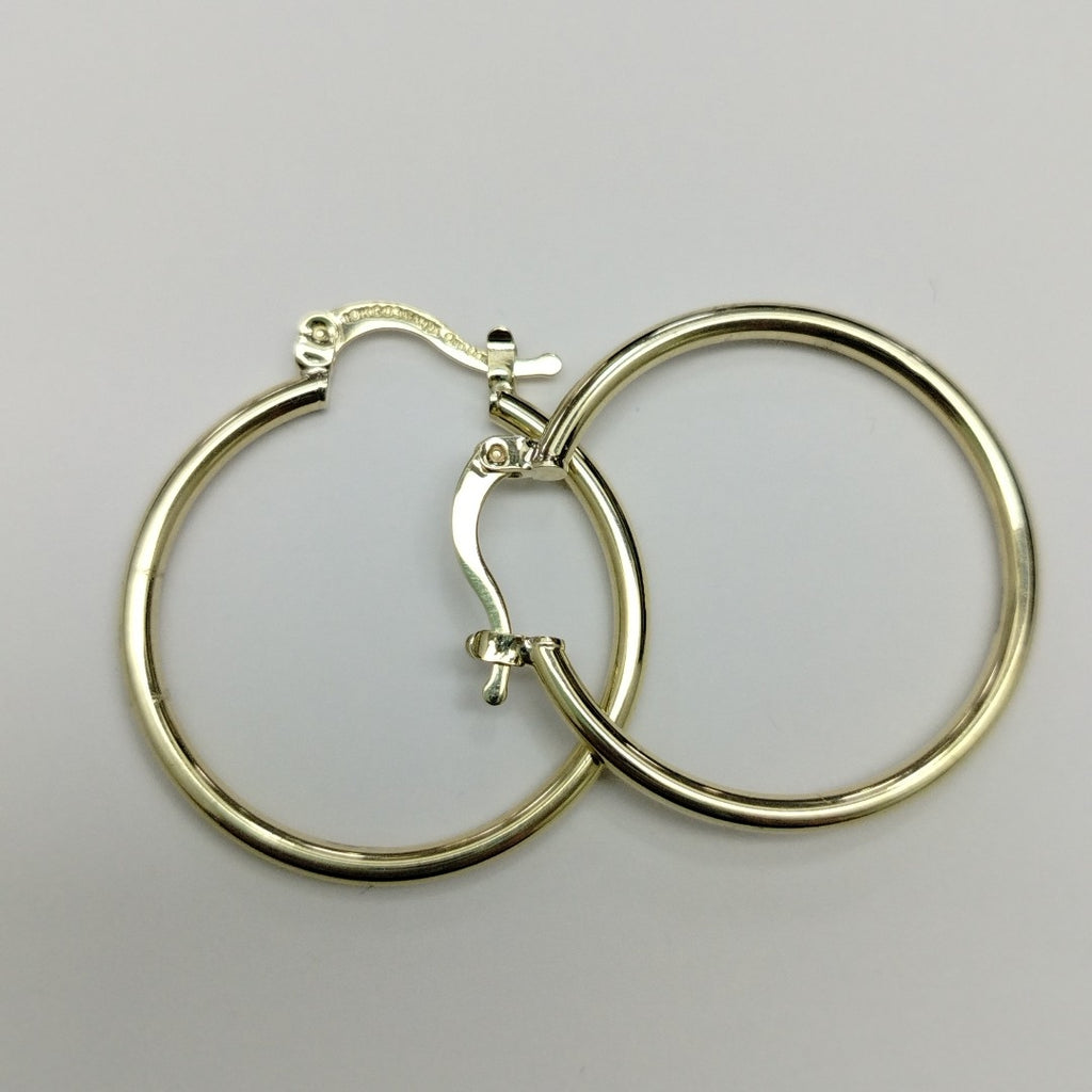 ARETES TEJIDO ARRACADAS LISAS 14K 1.5 GR (NUEVO)