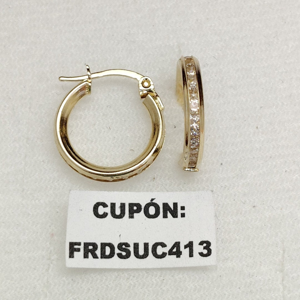ARETES ARRACADAS CON CIRCONIAS 10K 1.4 GR (NUEVO)
