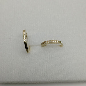 ARETES ARRACADAS CON CIRCONIAS 14K 1.2 GR (NUEVO)