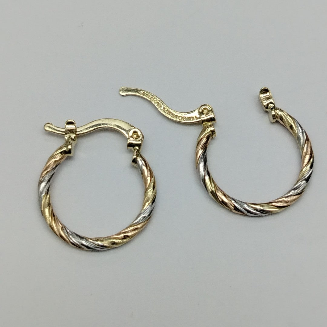 ARETES ARRACADAS COMBINADAS 14K 2.1 GR (NUEVO)