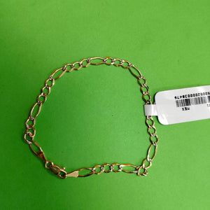 PULSERA 3X1 DIAMANTADA 14K 18 CM 2.7 GR (NUEVO)