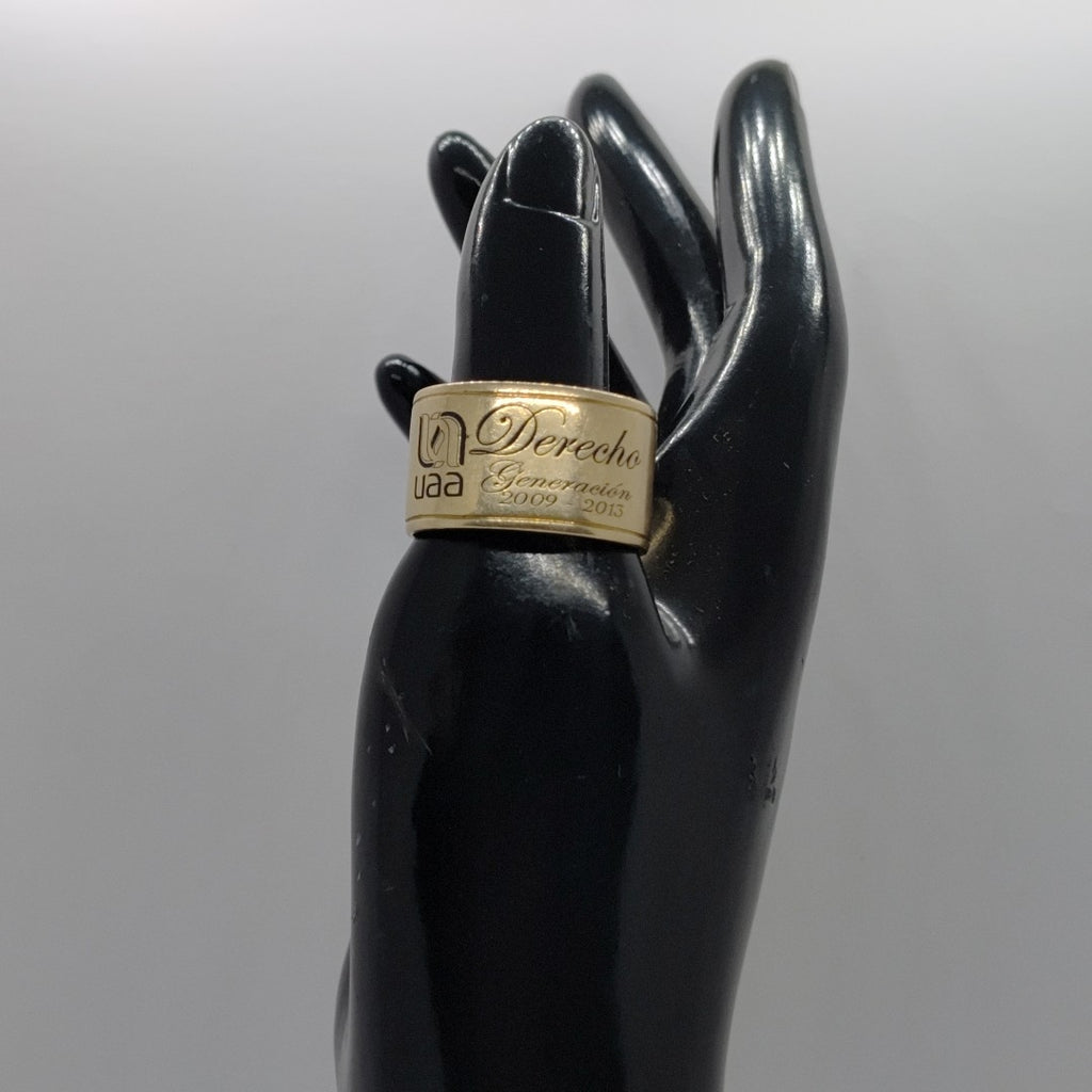 ANILLO DE GRADUACIÓN ORO 14 K 20.5 GRMS (SEMINUEVO)