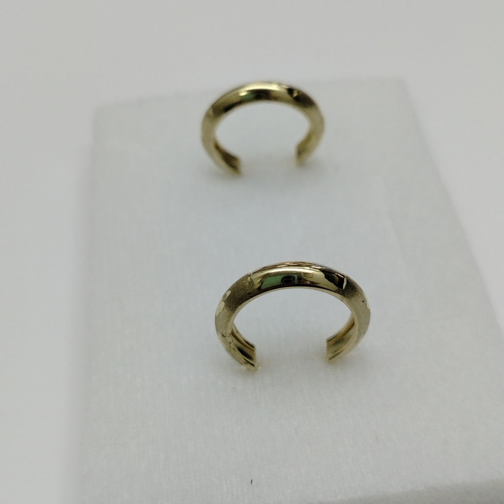 ARETES TEJIDO ARRACADA SATINADA 14K 2.5 GR (NUEVO)
