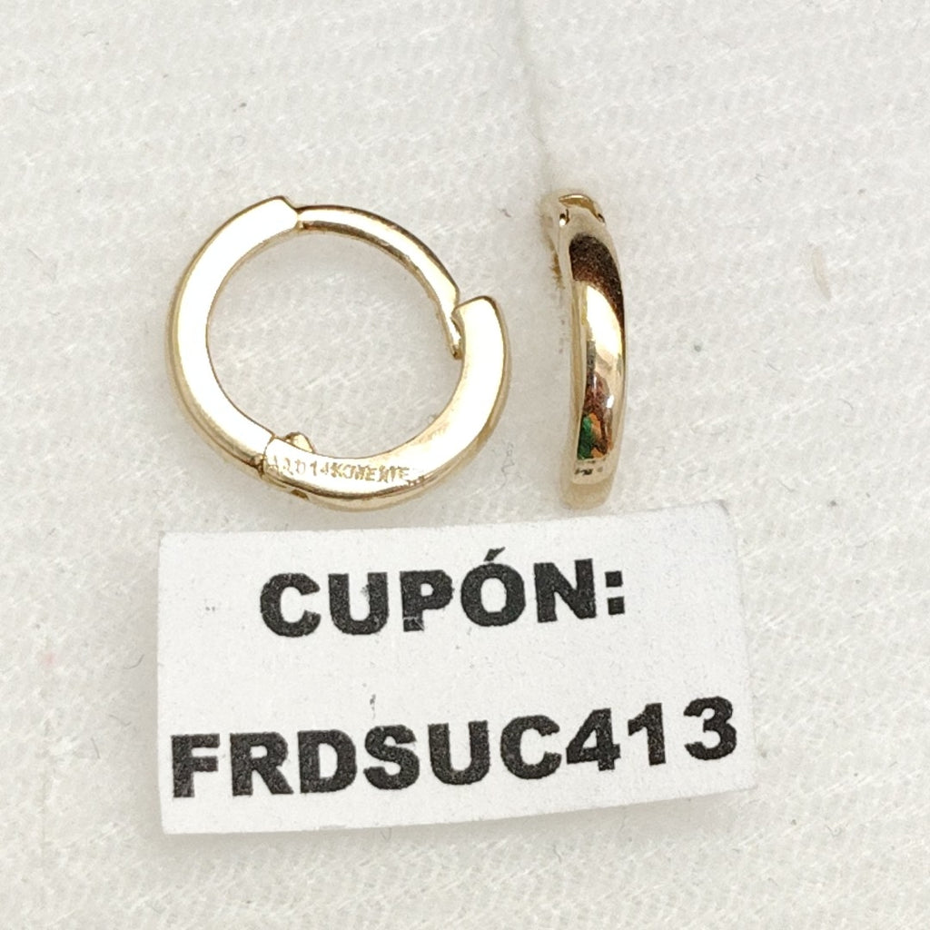 ARETES HUGGIE 14K 1.3 GR (NUEVO)