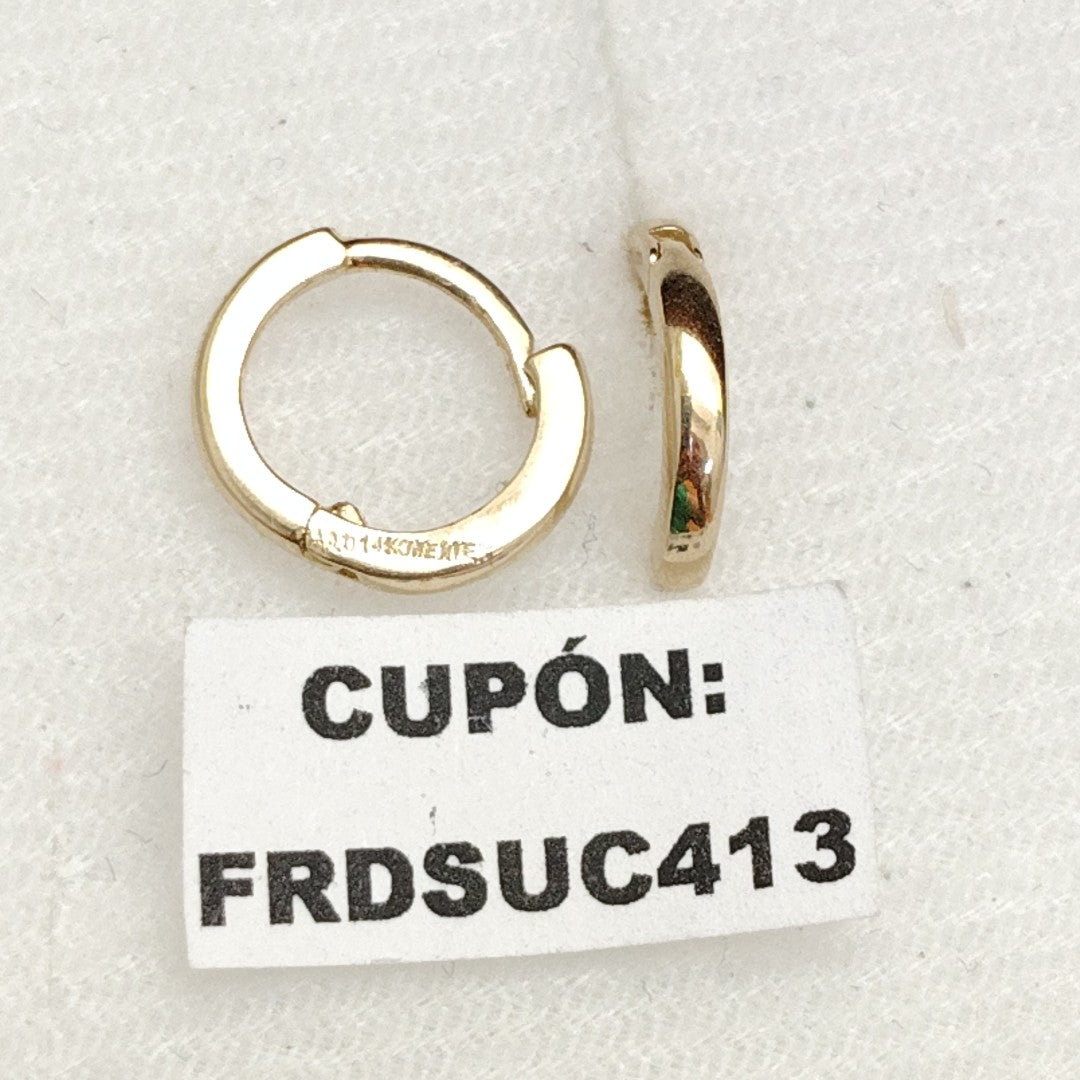 ARETES HUGGIE 14K 1.3 GR (NUEVO)