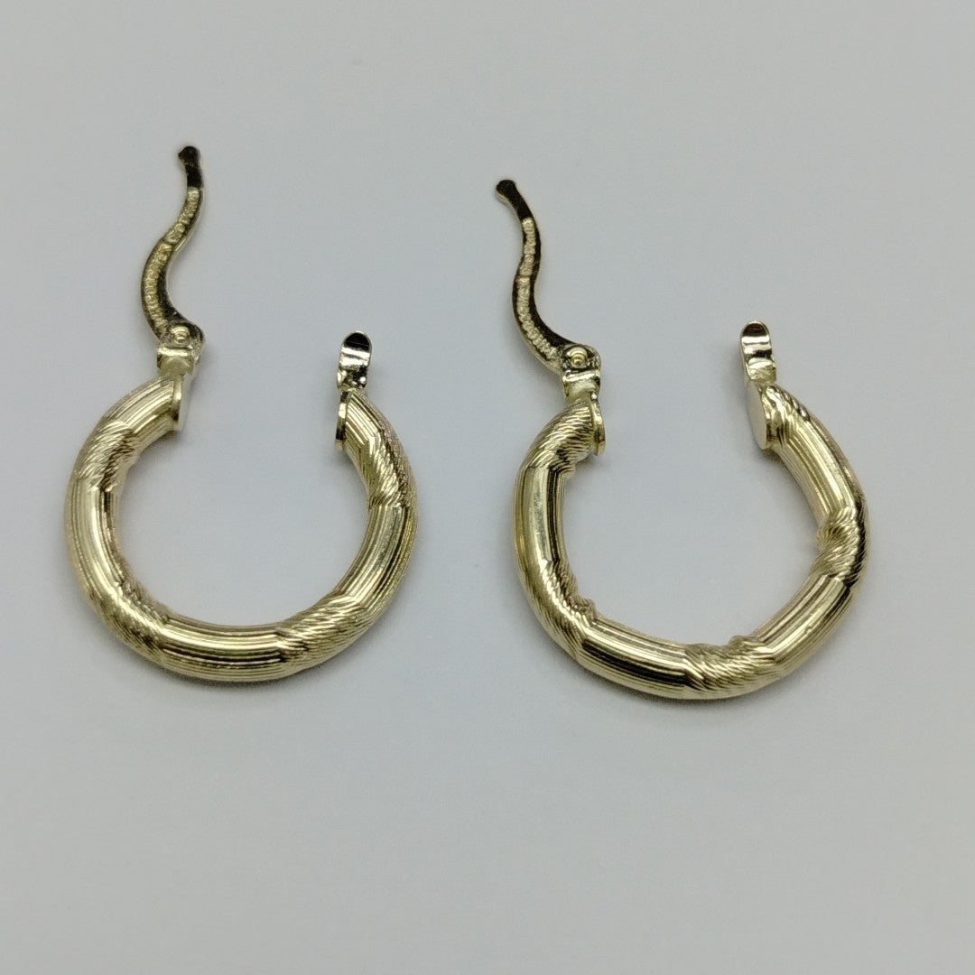 ARETES TEJIDO ARRACADAS CON DISEÑO 14K 2.7 GR (NUEVO)