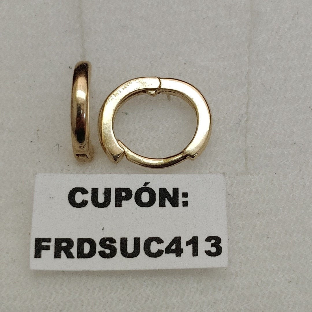 ARETES HUGGIE 14K 1.3 GR (NUEVO)