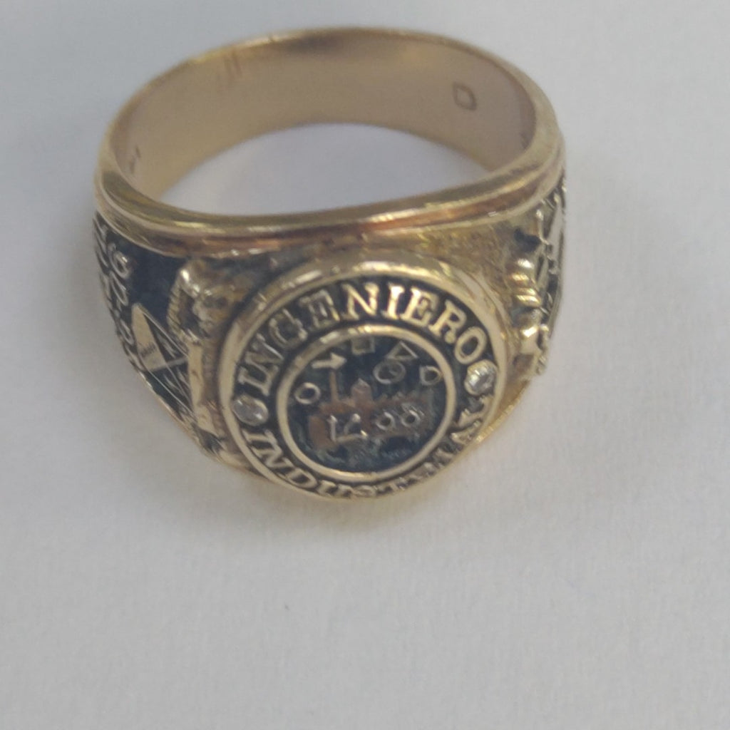 ANILLO DE GRADUACIÓN ORO 10 K 12.1 GRMS (SEMINUEVO)