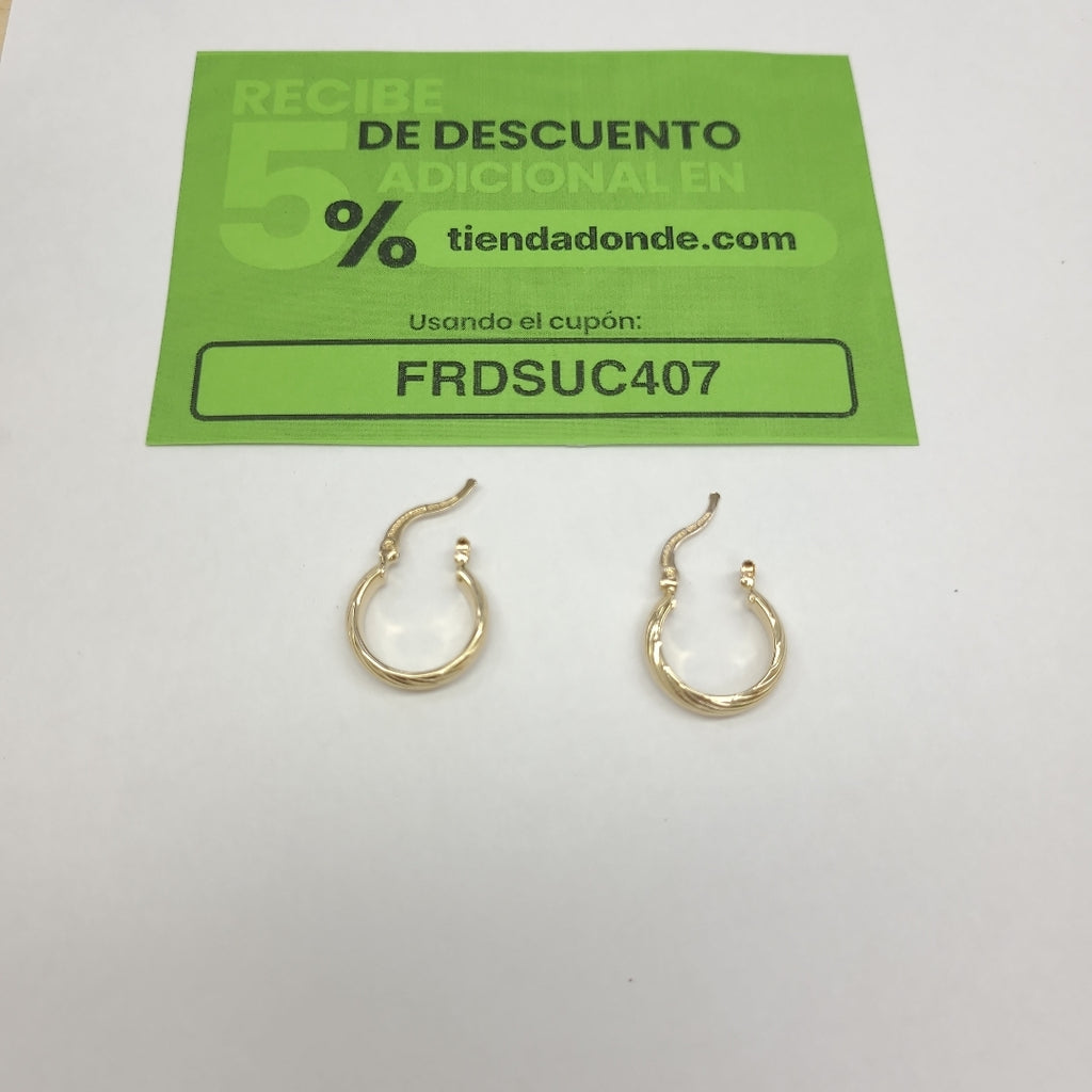 ARETES ARRACADA ASTRIADA 14K 1.7 GR (NUEVO)