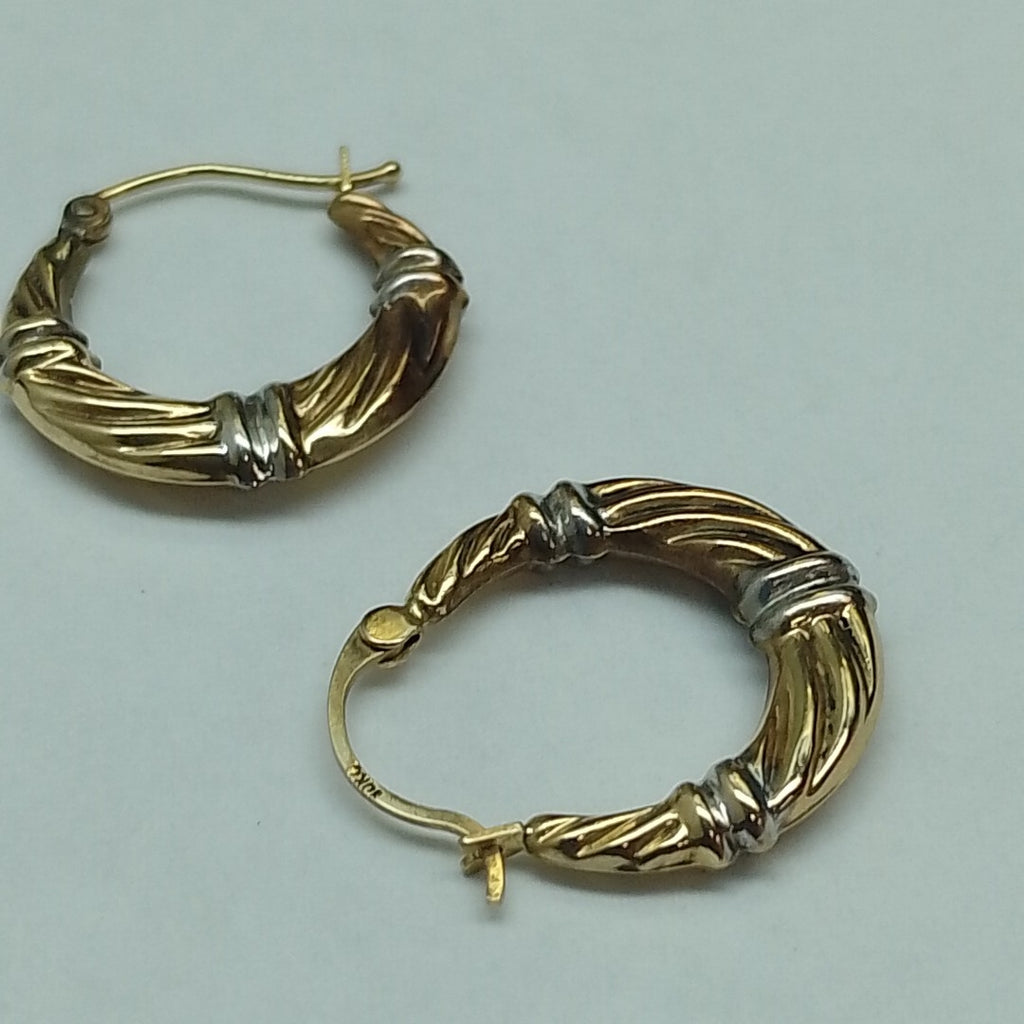 ARRACADAS PAR ORO, RODIADO 10 K 0.9 GRMS (SEMINUEVO)