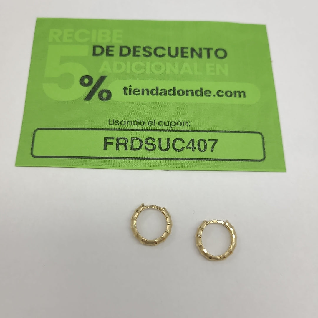 ARETES ARRACADAS FACETADAS 10K 1.8 GR (NUEVO)
