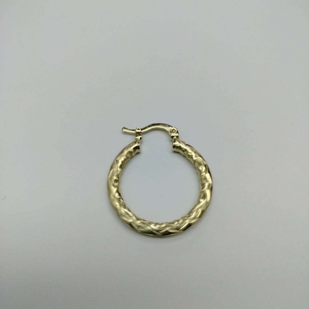 ARETES TEJIDO ARRACADA LABRADA 14K 2.6 GR (NUEVO)
