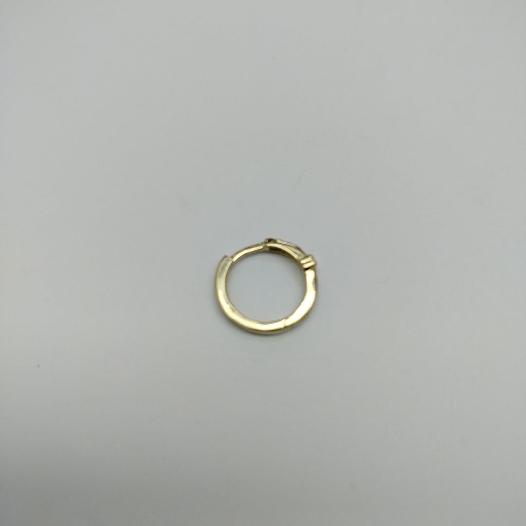 ARETES HUGGIES C CIRCONIA 14K 1.8 GR (NUEVO)