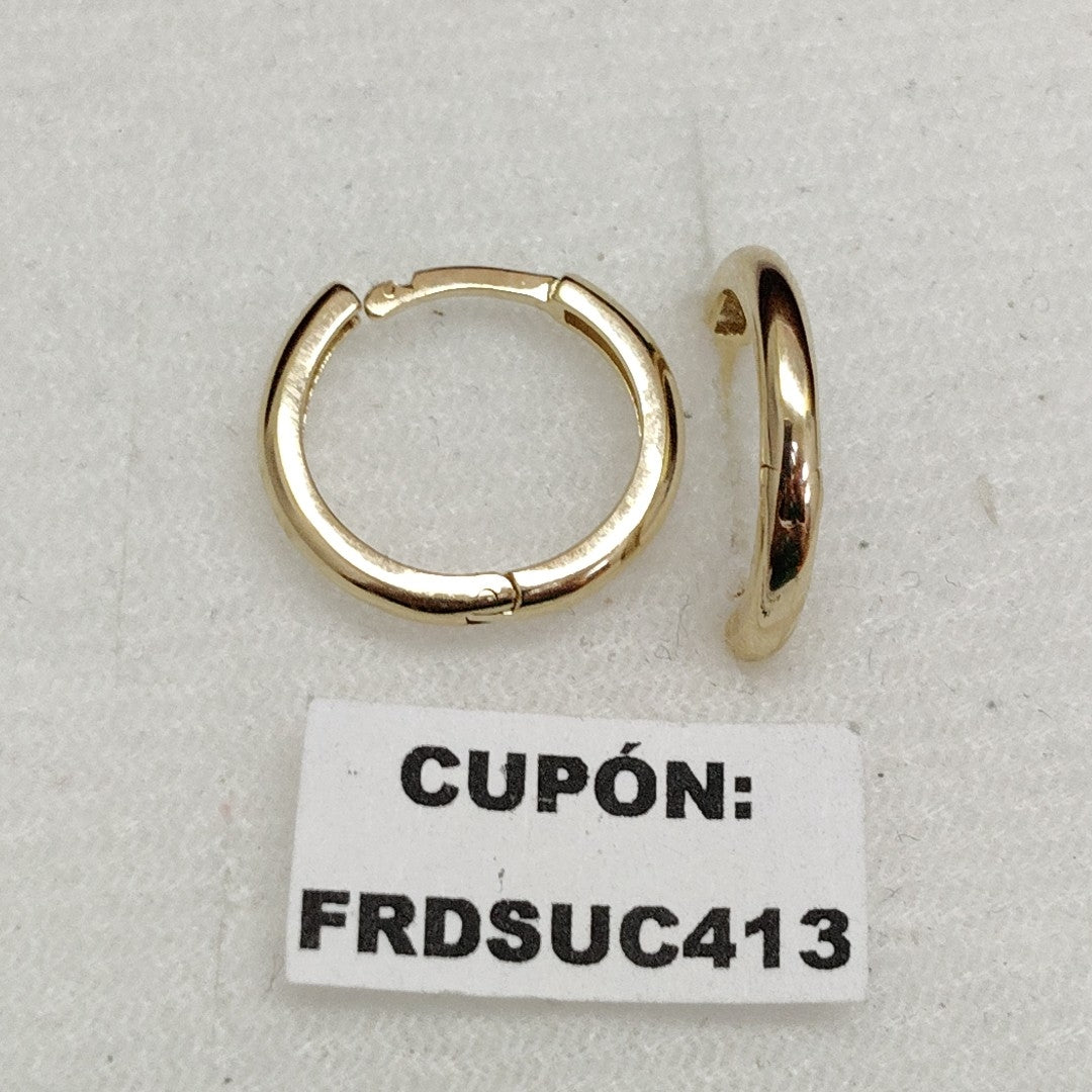 ARETES HUGGIES LISAS 14K 1.6 GR (NUEVO)