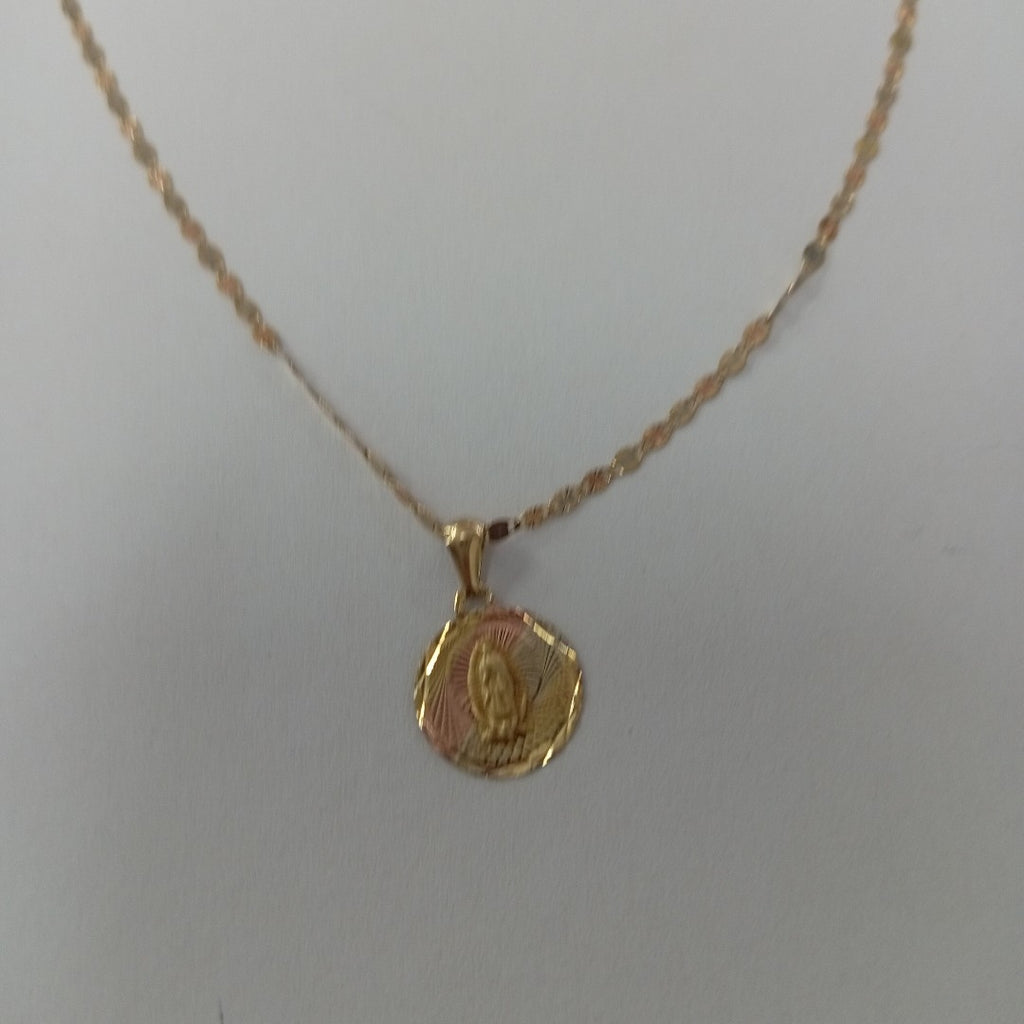 CADENA,MEDALLA RELIGIOSA ORO 10 K 1,60 GRMS (SEMINUEVO)