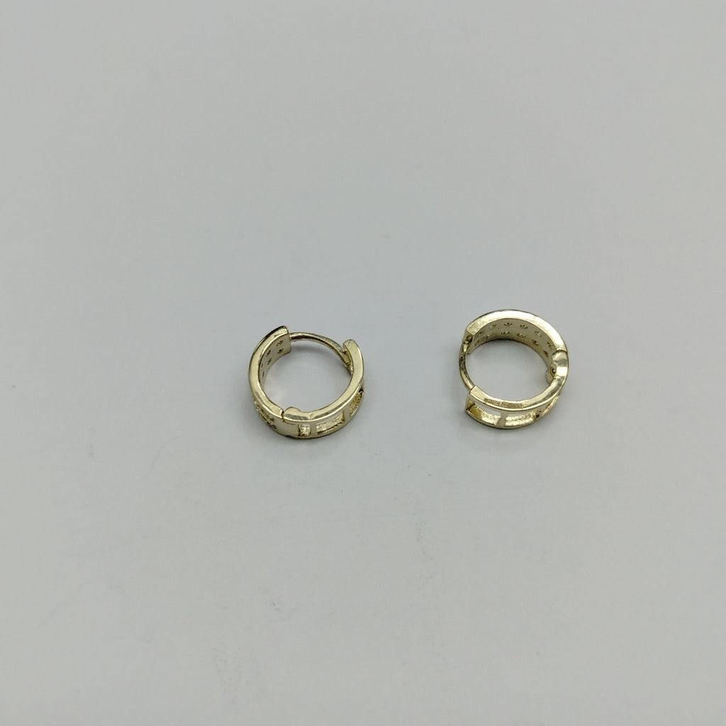 ARETES HUGGIES C CIRCONIAS 14K 1.7 GR (NUEVO)