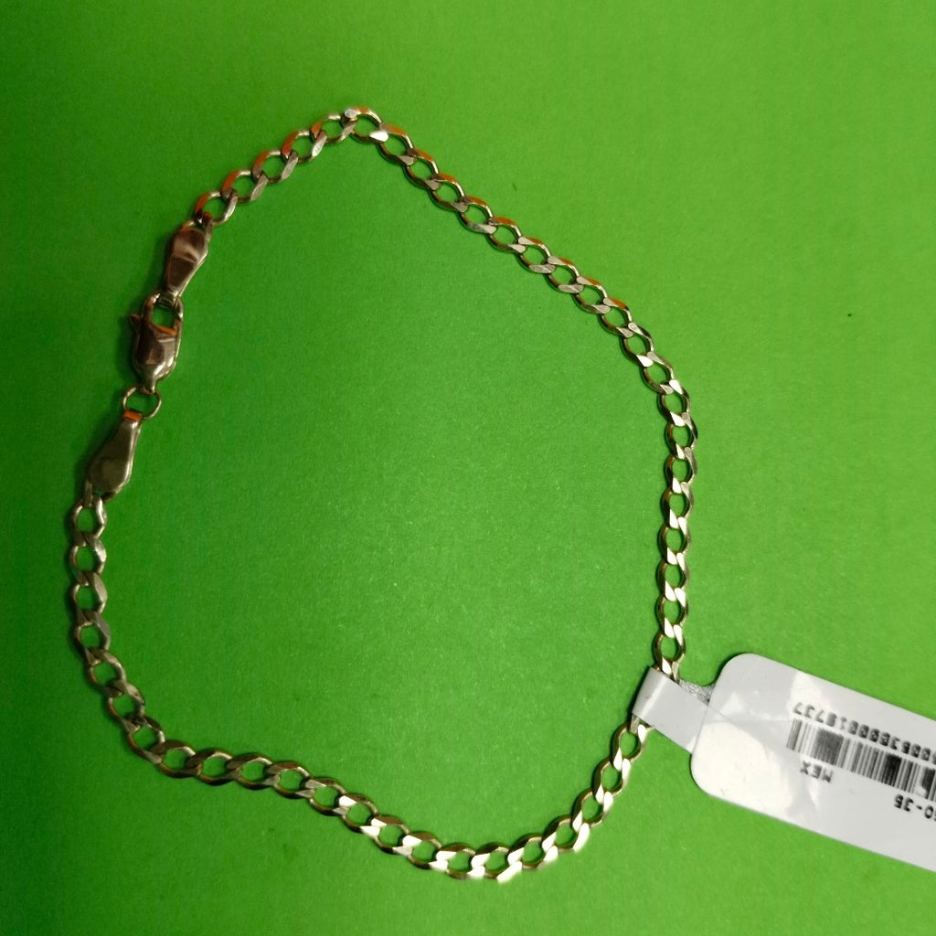 PULSERA TEJIDO BARBADA 14K 21 CM 3.8 GR (NUEVO)