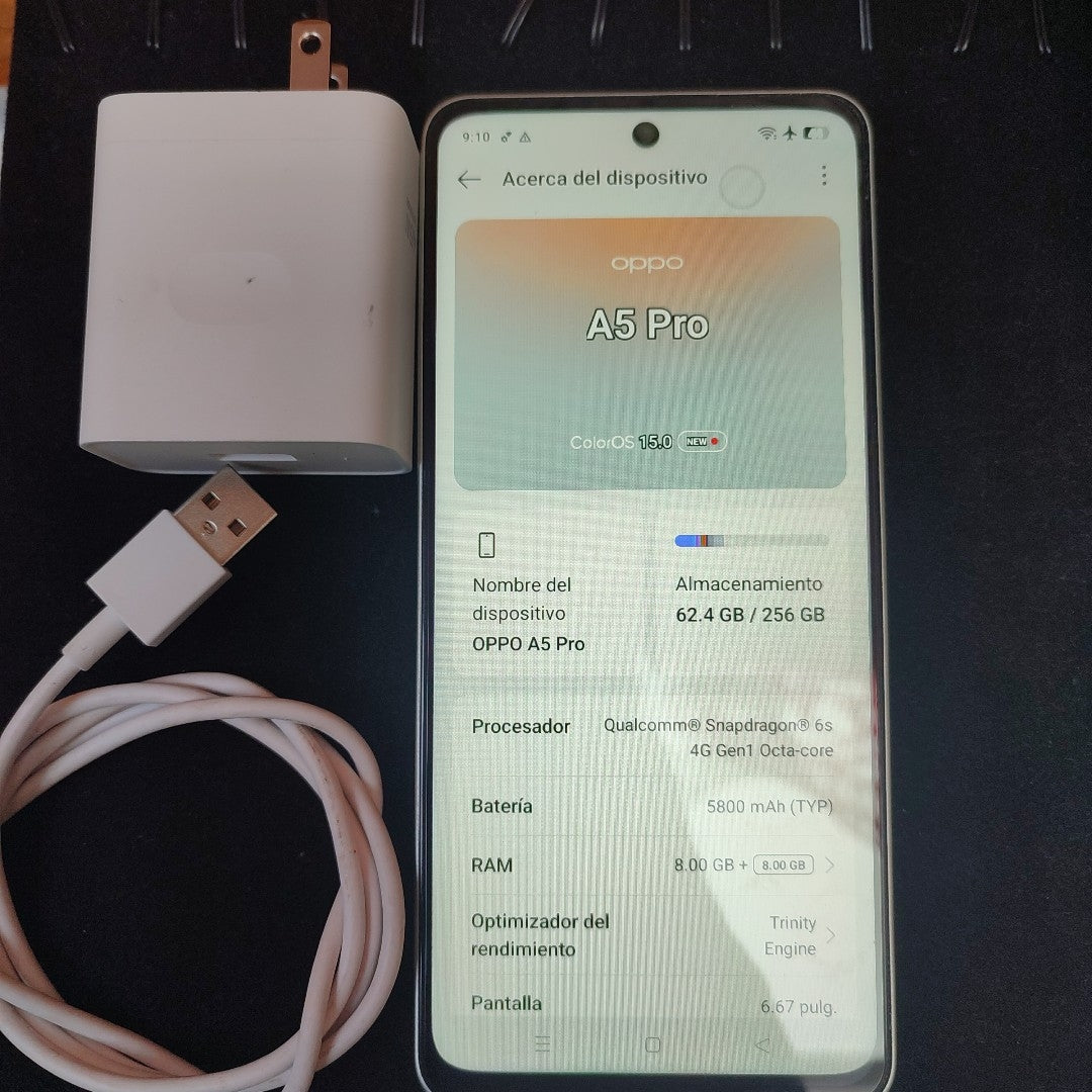 CELULAR OPPO A5 PRO CPH2711 (2025) 256 GB 8 GB RAM (SEMINUEVO)