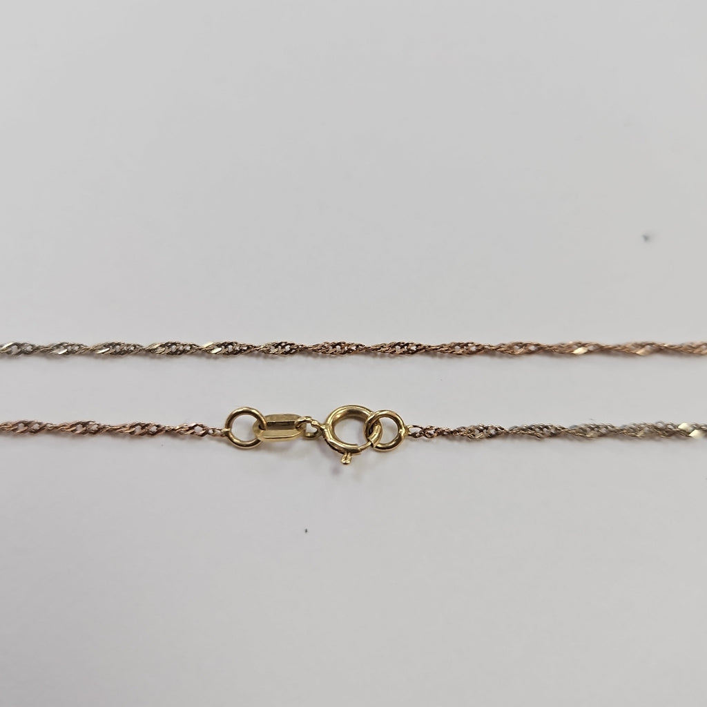 CADENA ORO,ORO COMBINADO 10 K 1,20 GRMS (SEMINUEVO)
