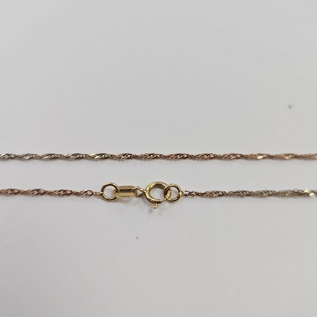 CADENA ORO,ORO COMBINADO 10 K 1,20 GRMS (SEMINUEVO)