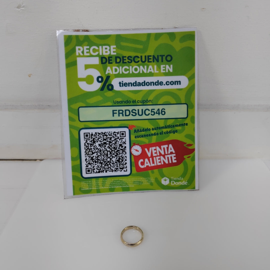 ARGOLLA ORO 18 K 4.9 GRMS (SEMINUEVO)